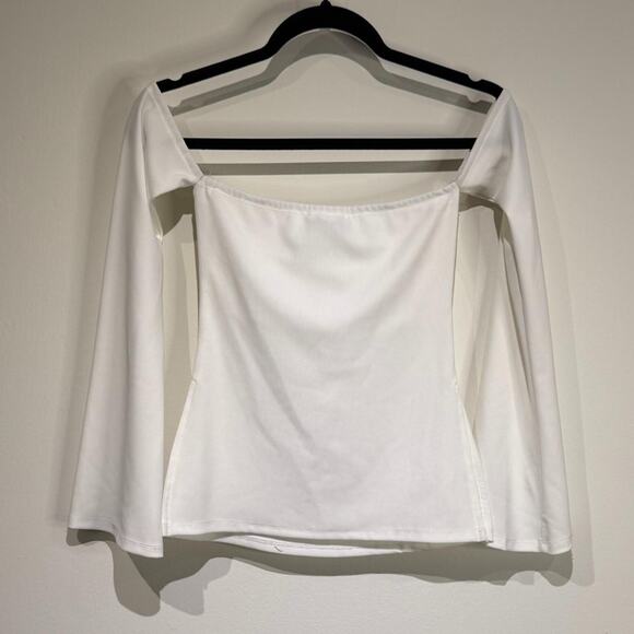 White Off Shoulder Top - Picture 4 of 5